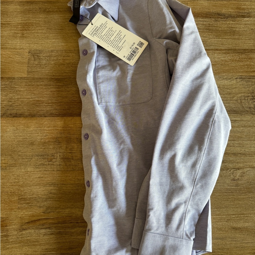 Men's Light Lavender Button-Down Shirt